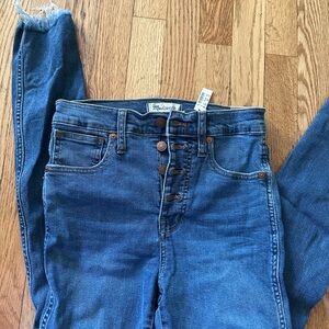 Madewell 10 inch high rise skinny button fly jeans 26